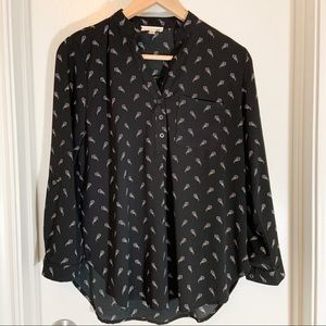 Black Patterned Blouse